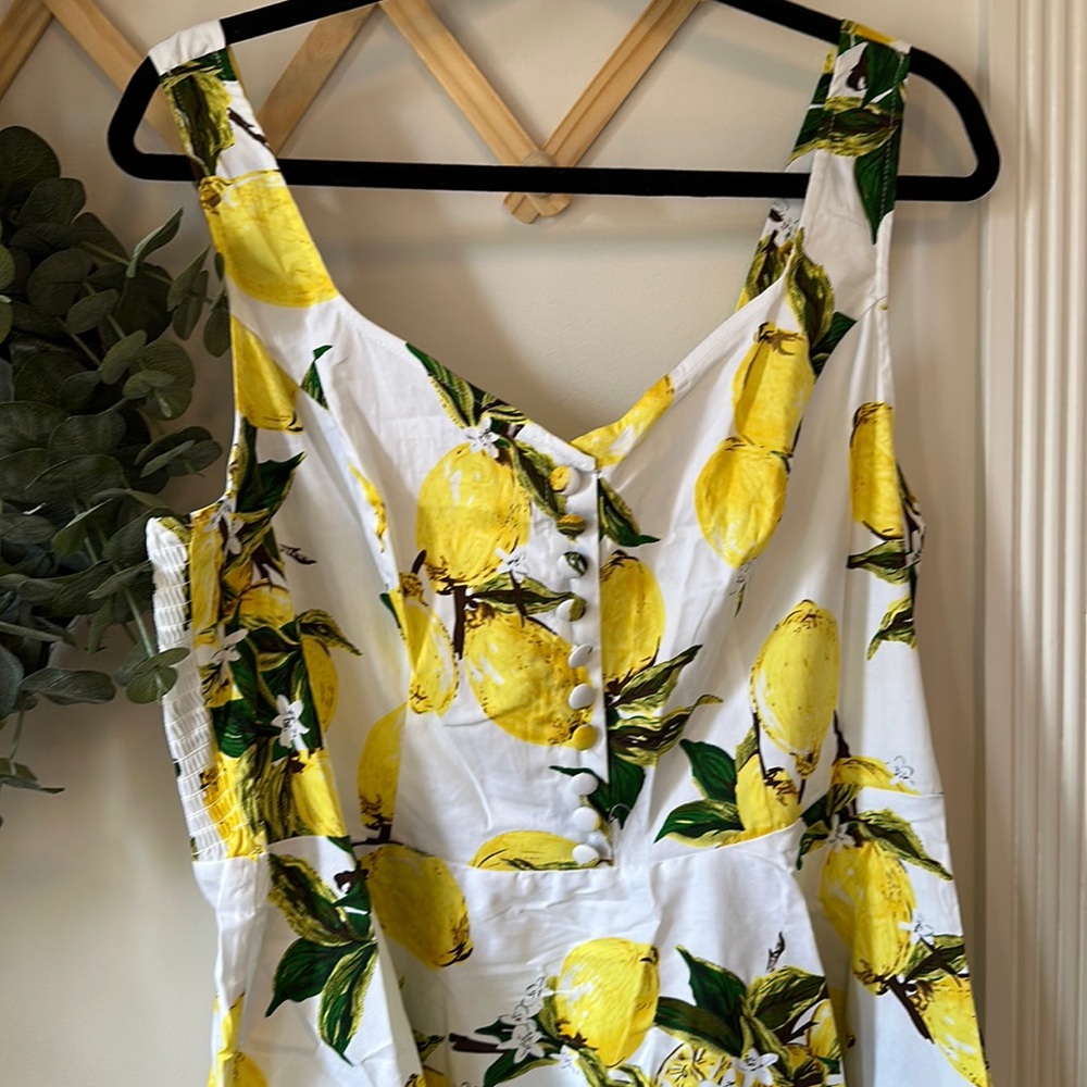 Belle Poque XL Lemon Print sundress NWT